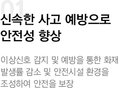 신속한 사고 예방으로 안전성 향상